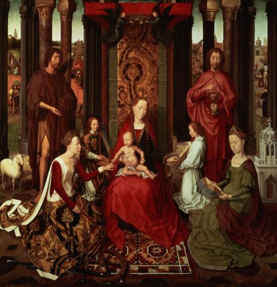 Mariage mystique de Sainte Catherine et autres saints - Hans Memling